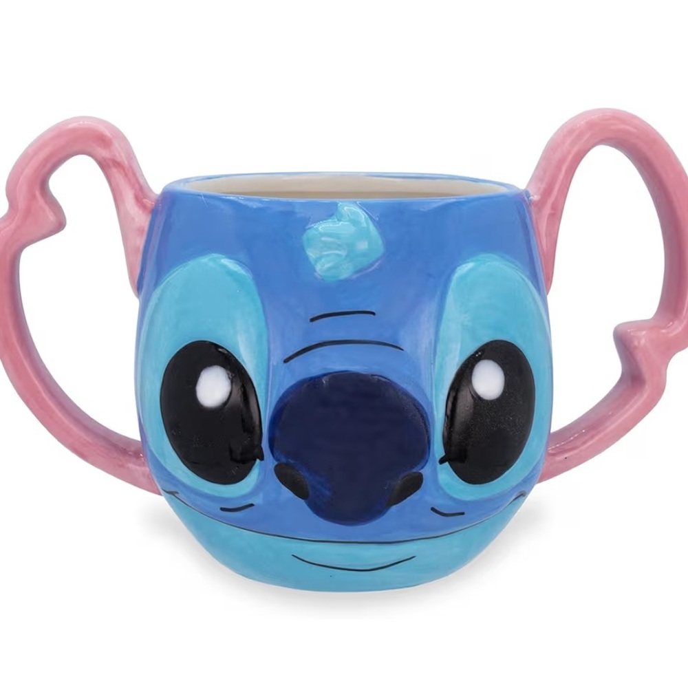 Heart Disney Lilo & Stitch Stitch's Face 3D Sculpted Ceramic Mug 16 Ounces